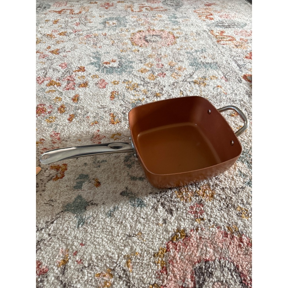 Copper Chef 9.5 Inch Square Deep Saute Pan Non-Stick Ceramic Induction Base